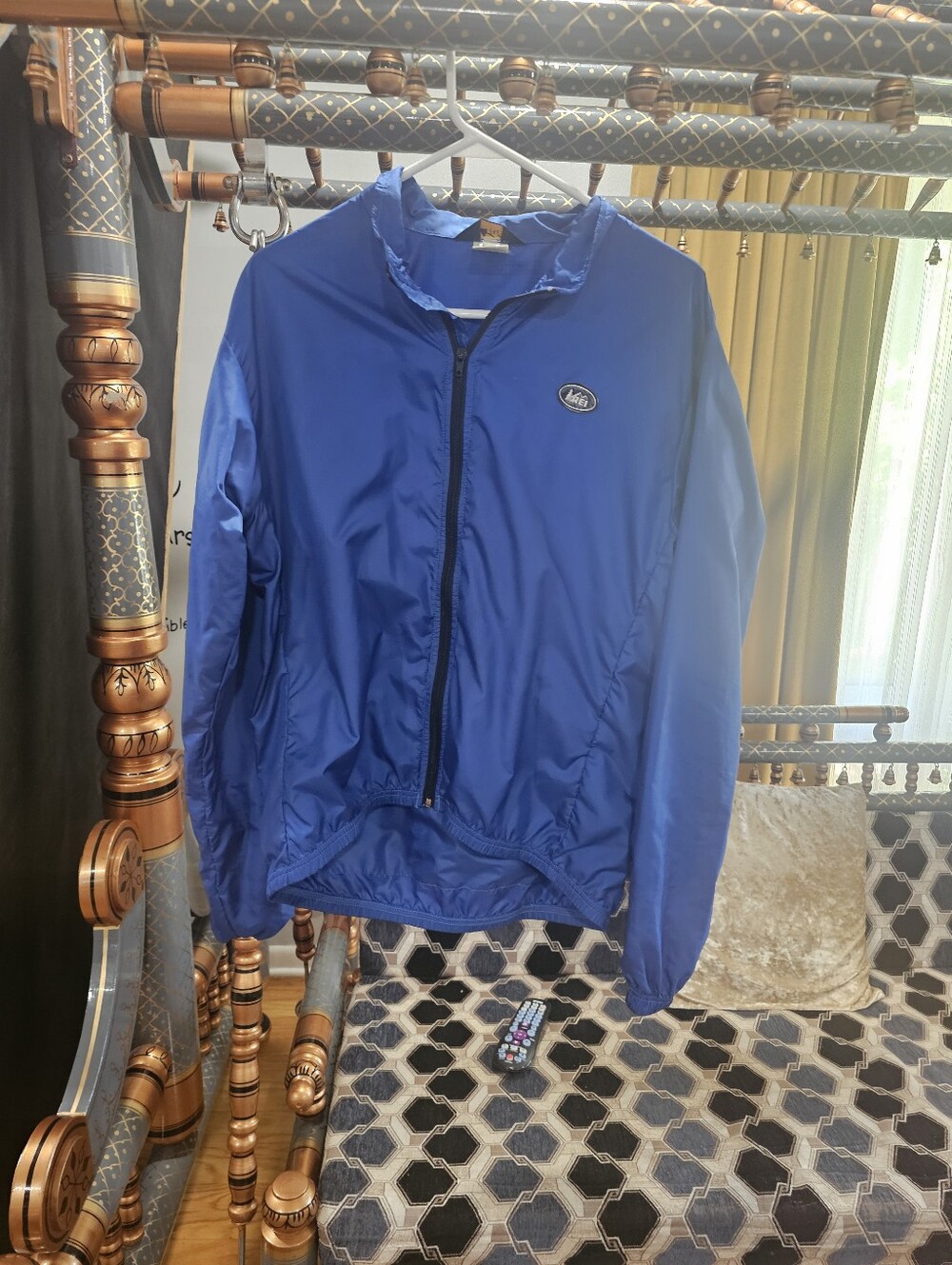 REI blue Packable Windbreaker